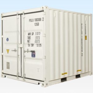 10FT X 8FT SHIPPING CONTAINER (ONE TRIP) WHITE (RAL 9003) FOR SALE